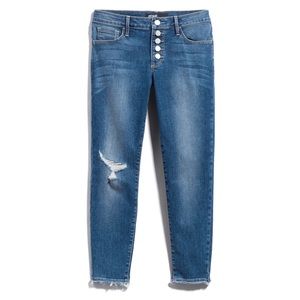 Just Black Corrine Distressed ButtonUp Skinny Jean